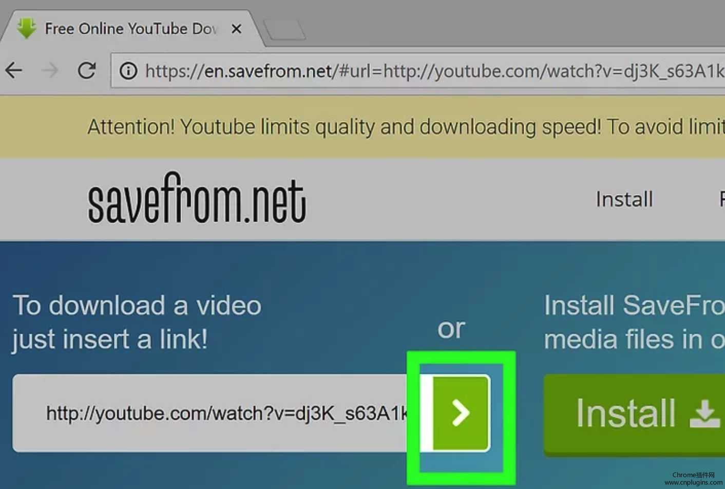 方法三:利用在线网站Savefrom.net下载youtube视频