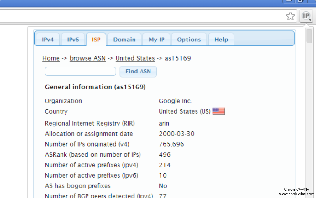 IP Address and Domain Information插件安装使用