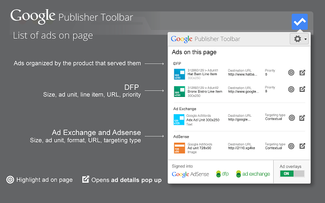 Chrome浏览器广告管理器：Google Publisher Toolbar插件图片