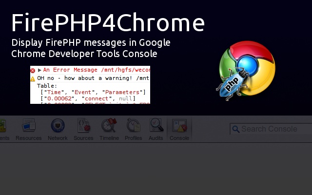 FirePHP4Chrome插件图片