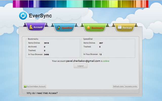 EverSync  - 同步书签，备份收藏夹插件图片
