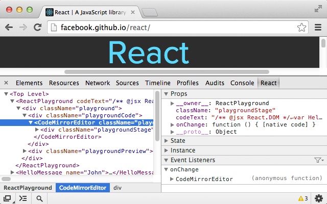 React