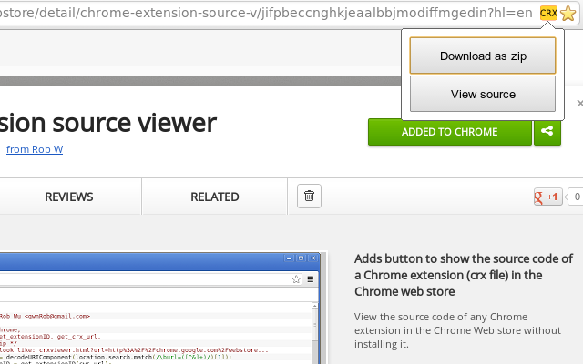 Chrome extension source viewer插件图片