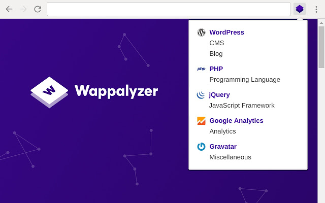 wappalyzer chrome插件