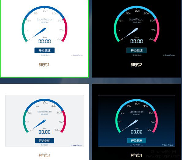 选择speed test样式