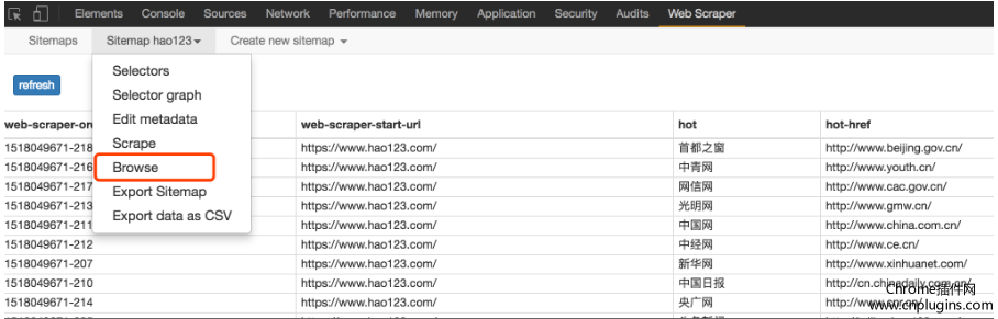 Web Scraper插件使用方法