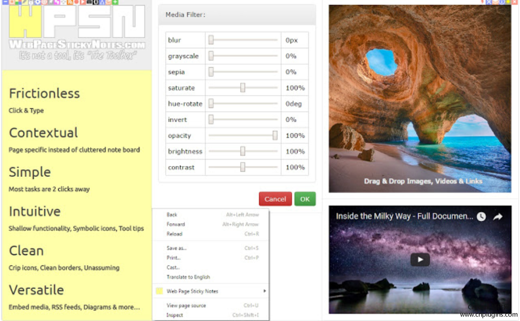 Web Page Sticky Notes插件安装使用