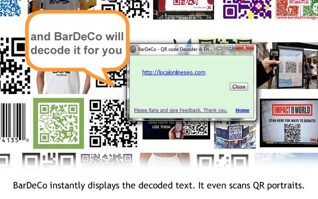 BarDeCo: QR Code Decoder & Encoder/Generator插件图片