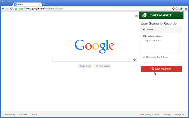 网站负载压力测试工具-Load Impact User Scenario Recorder Chrome插件图片