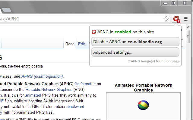 APNG - 在谷歌Chrome浏览器支持动画PNG图像 Chrome插件图片