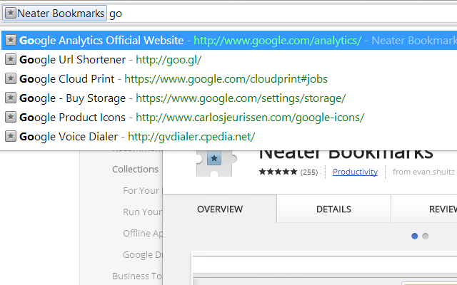 Neater Bookmarks:一个整洁的树型书签插件 Chrome插件图片