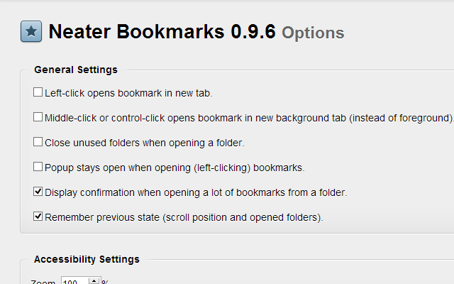 Neater Bookmarks:一个整洁的树型书签插件 Chrome插件图片
