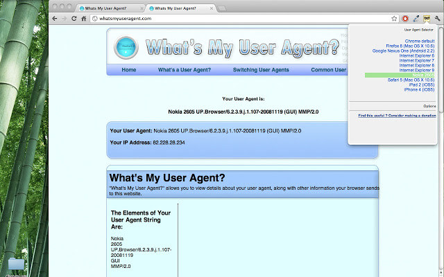 User-Agent Selector：Chrome模拟移动设备访问插件插件图片