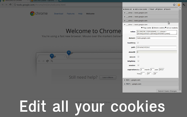 EditThisCookie - 谷歌浏览器cookies管理插件插件图片