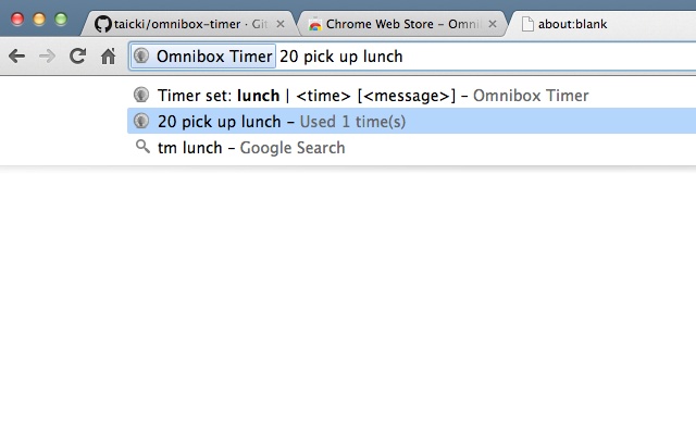 Omnibox Timer插件图片