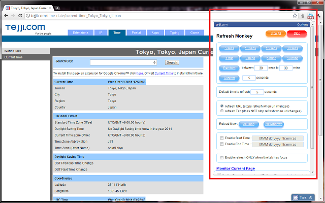 Refresh Monkey Chrome插件图片