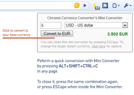 Chrome Currency Converter插件图片