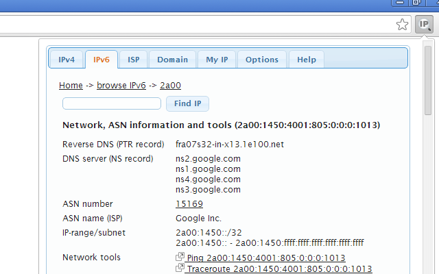 IP Address and Domain Information插件图片