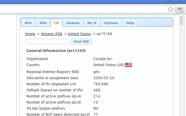 IP Address and Domain Information插件图片