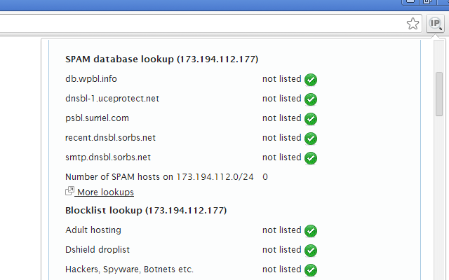 IP Address and Domain Information插件图片