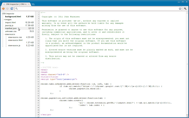 CRX Inspector插件图片