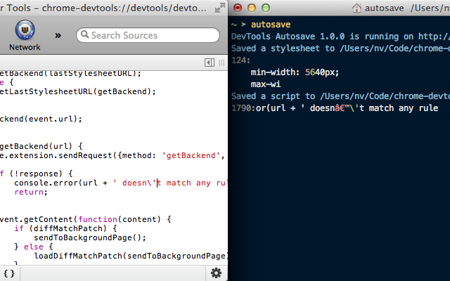DevTools Autosave Chrome插件图片