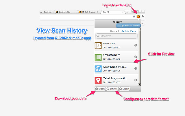 QuickMark QR Code Extension插件图片