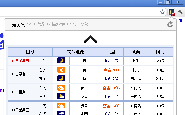 中国天气预报（原：中国天气） Chrome插件图片