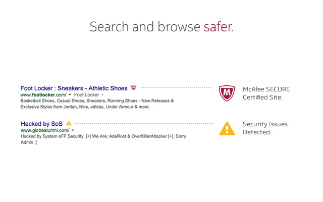 McAfee SECURE Safe Browsing插件图片