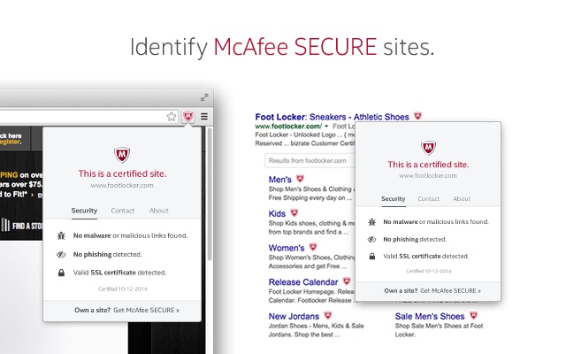 McAfee SECURE Safe Browsing插件图片