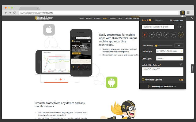 BlazeMeter:脚本录制工具 Chrome插件图片