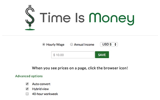 Time Is Money Chrome插件图片