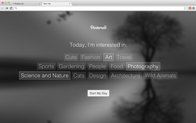 Pinterest Tab:开启美图新标签插件图片