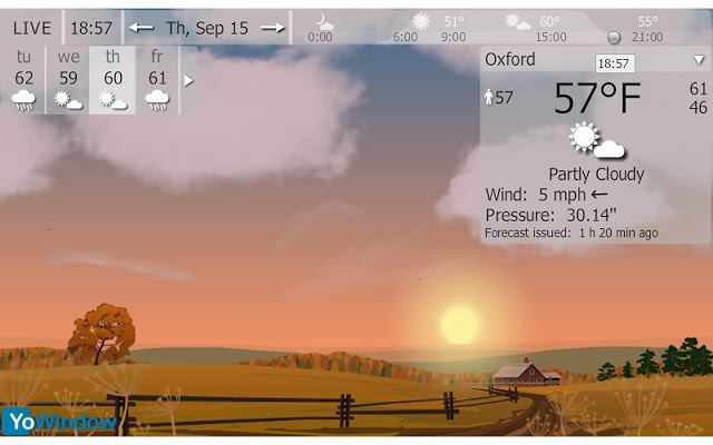 动态景观天气预报-YoWindow Weather插件图片