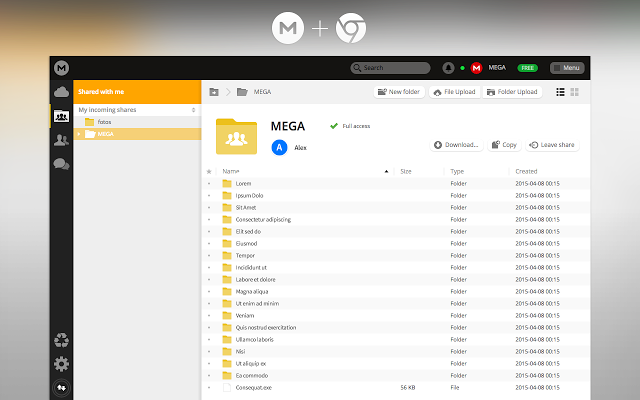 MEGA Chrome插件图片