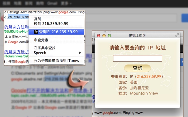 IP地址查询插件图片