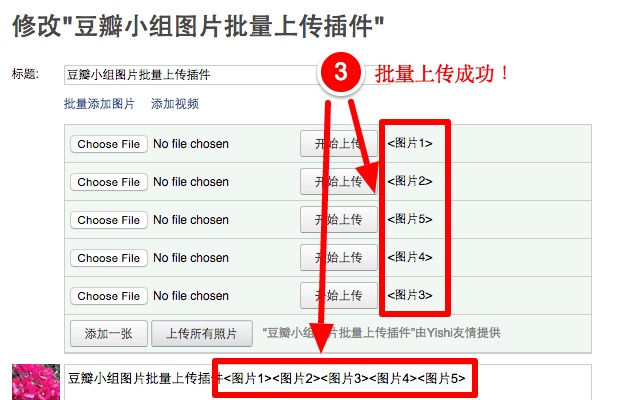 豆瓣小组图片批量上传插件插件图片