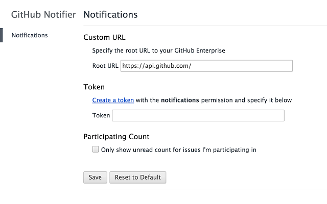 GitHub Notifier - 显示您的GitHub通知未读计数 Chrome插件图片