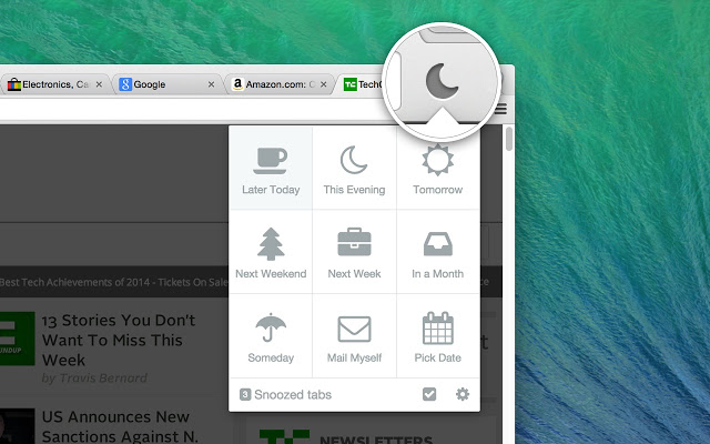 Tab Snooze： 稍后阅读标签页管理插件 Chrome插件图片
