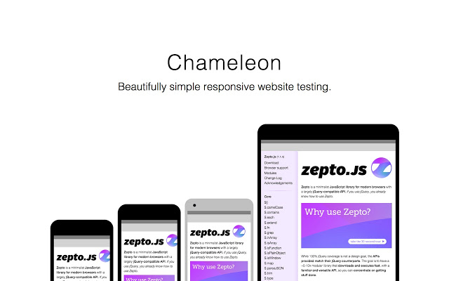 Chameleon - 简单的响应式网站测试插件图片