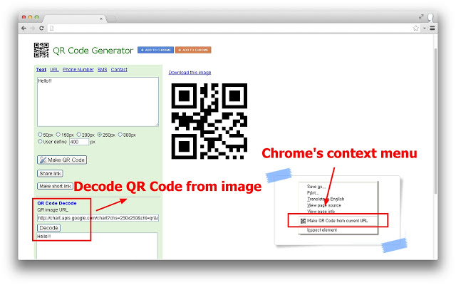 QR Code Maker and Decoder Chrome插件图片