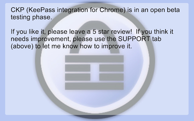 免费的密码管理Chrome浏览器插件CKP - KeePass integration for Chrome™图片