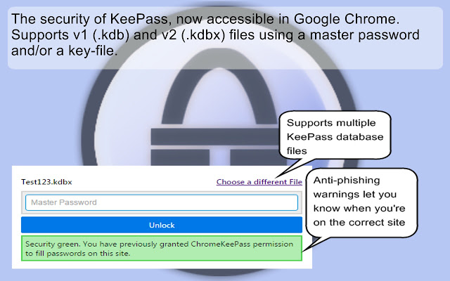 强大的开源免费密码管理工具chrome插件-CKP （ KeePass integration for Chrome™） Chrome插件图片