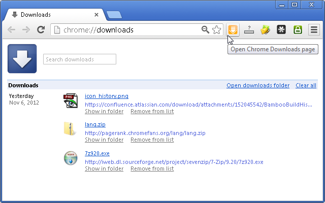 Chrome Downloads插件图片