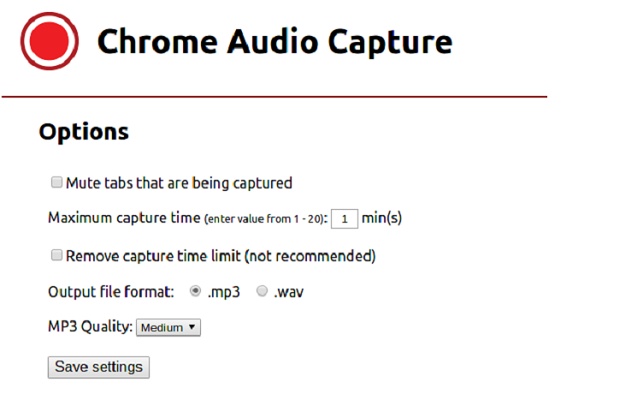 chrome audio capture