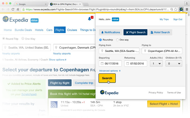 Expedia 会员尊享优惠 Chrome插件图片