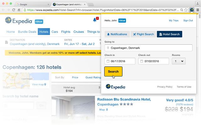 Expedia 会员尊享优惠 Chrome插件图片