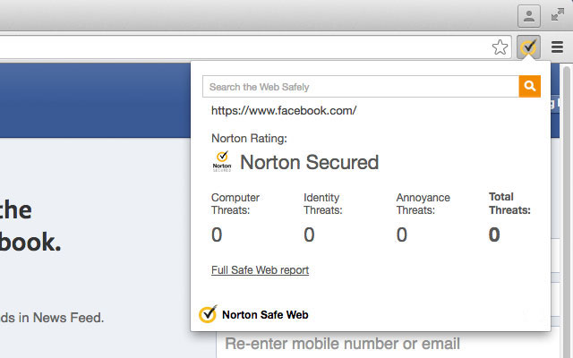 Norton Security Chrome插件图片