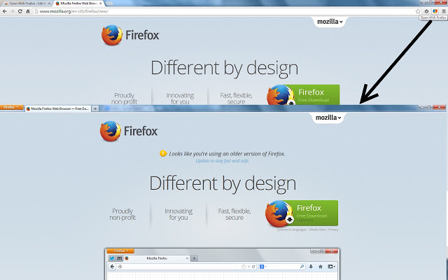 Open In Firefox Chrome插件图片