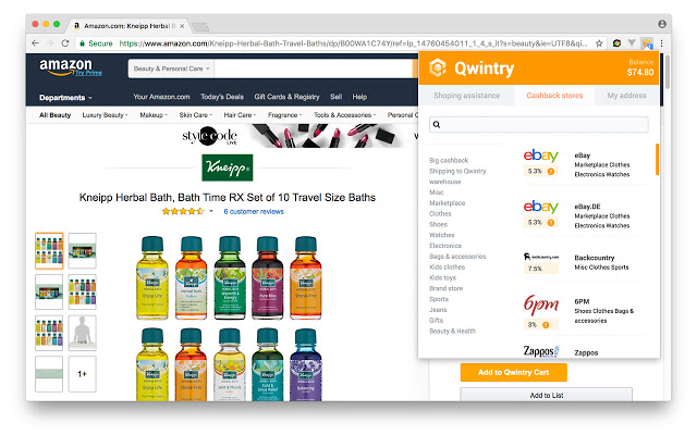 Qwintry导购助手 Chrome插件图片